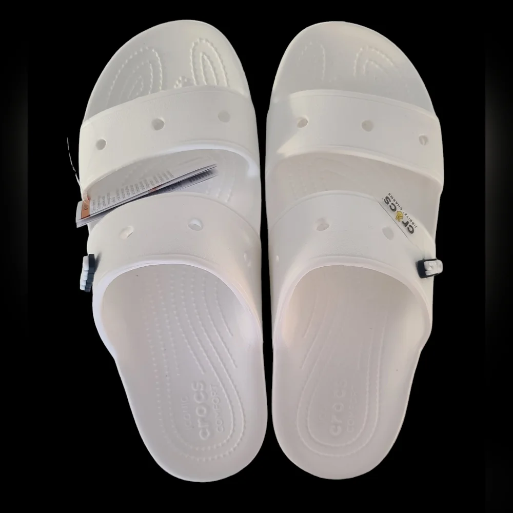 Crocs Classic Crocs Sandals Slides Slip Ons Shoes White Men's New Size 11